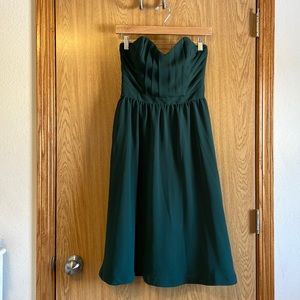 ModCloth Green Strapless Dress